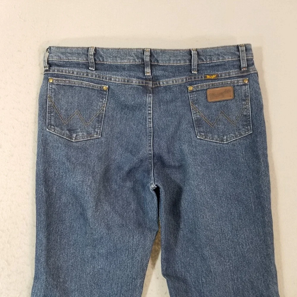 Wrangler jeans men's 40 x 30 Advanced Comfort slim straight Blue denim pants